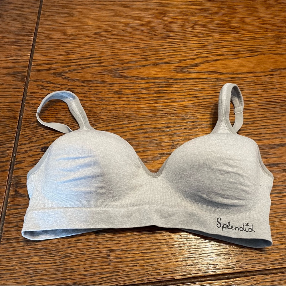 Splendid Light Gray Seamless Molded Cup Bra
